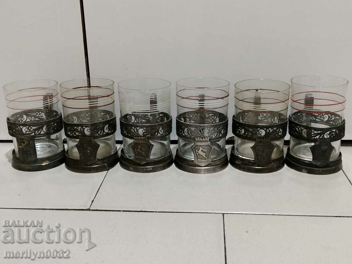 Serviciu cu tulpină filigran pentru cupe 6 buc cupă URSS cu tulpină cu preț 169.00 BGN | € 86.41