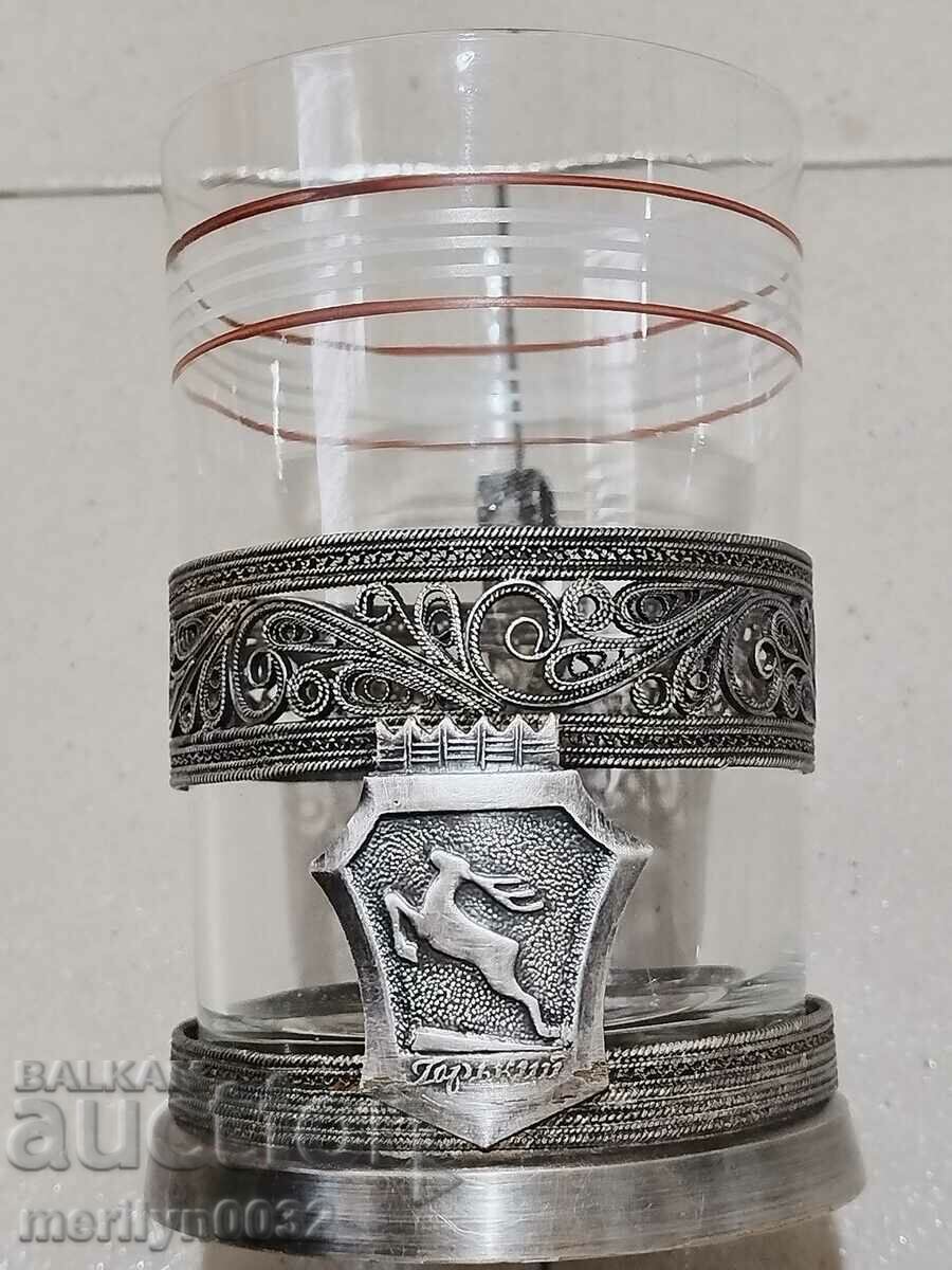 Livrarea Serviciu cu tulpină filigran pentru cupe 6 buc cupă URSS cu tulpină