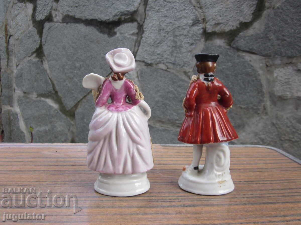 vintage porcelain figurines statuettes woman and man FOREIGN - 5 vintage porcelain figurines statuettes woman and man FOREIGN - 5