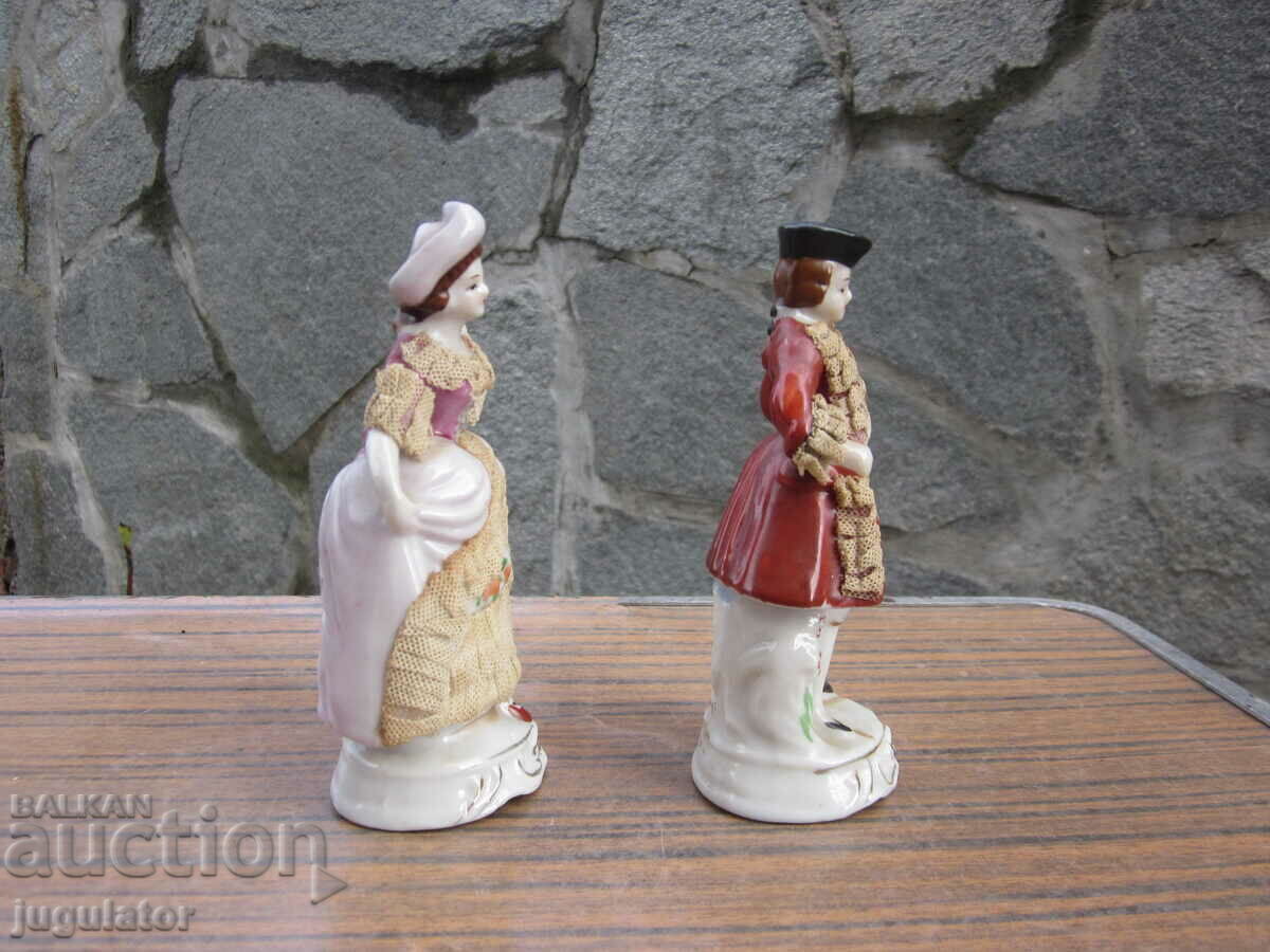 vintage porcelain figurines statuettes woman and man FOREIGN - 6