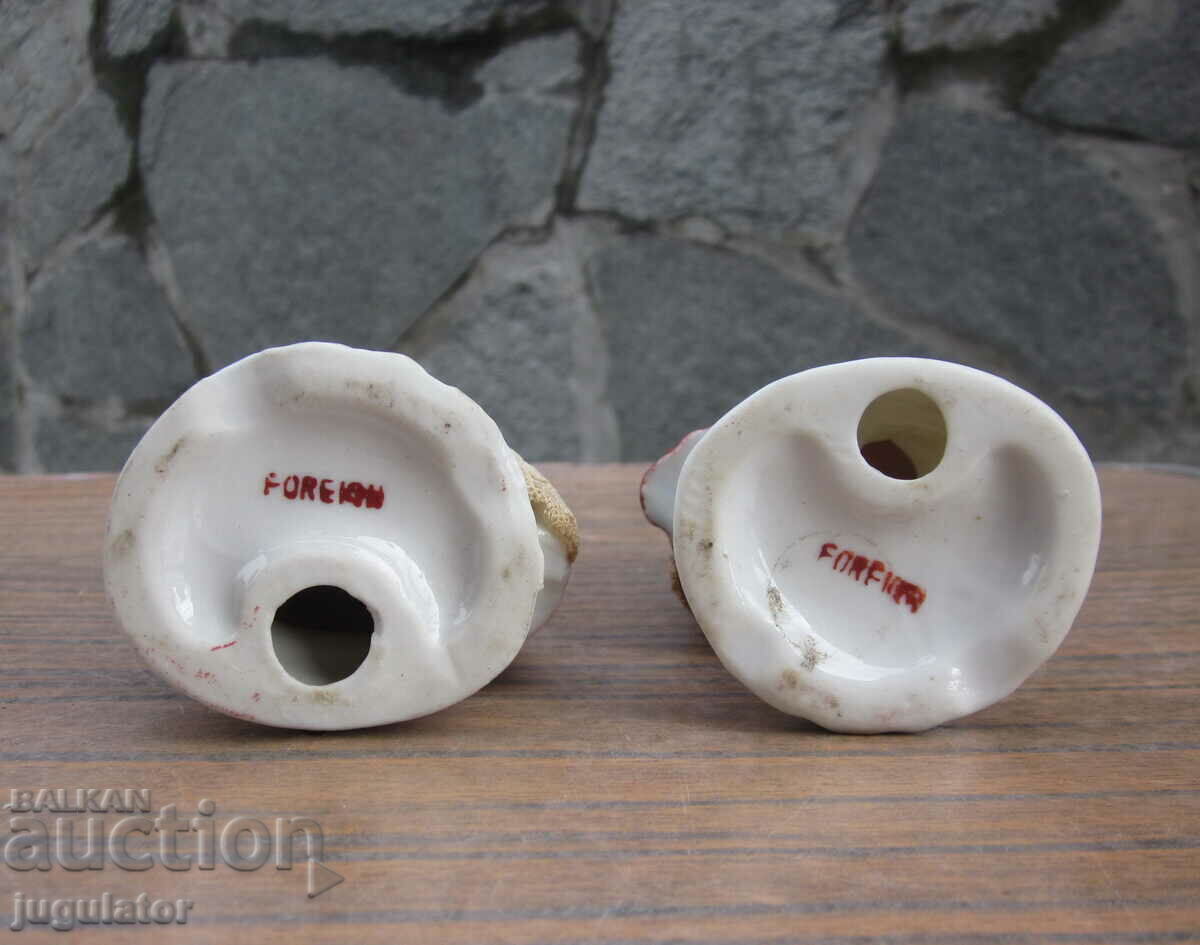 vintage porcelain figurines statuettes woman and man FOREIGN - 7 vintage porcelain figurines statuettes woman and man FOREIGN - 7