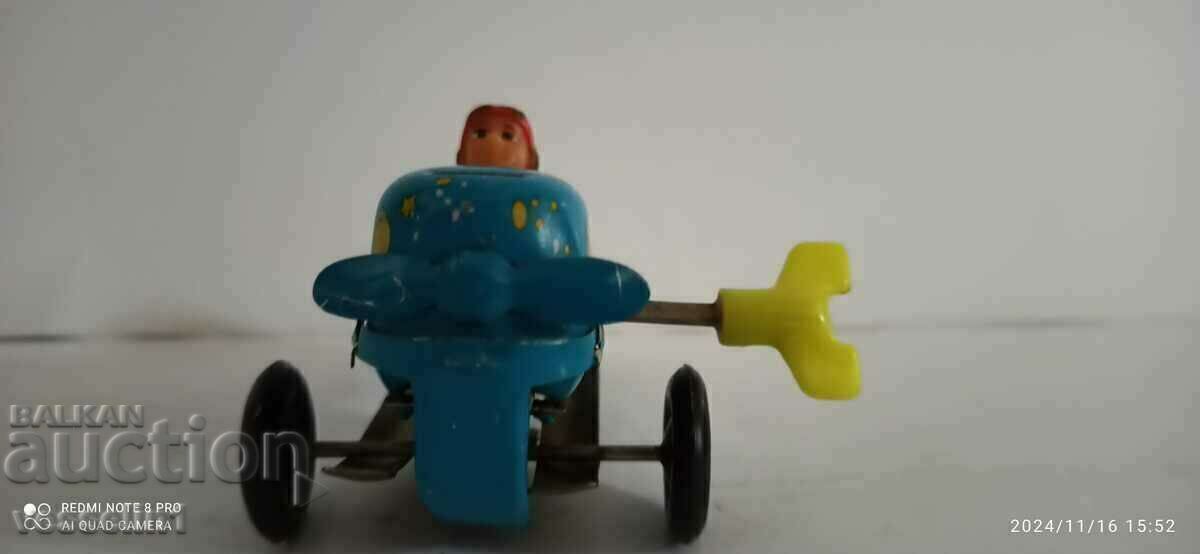 Old Japanese toy plane Tin Litho Training Plane MS-01 Old Japanese toy plane Tin Litho Training Plane MS-01