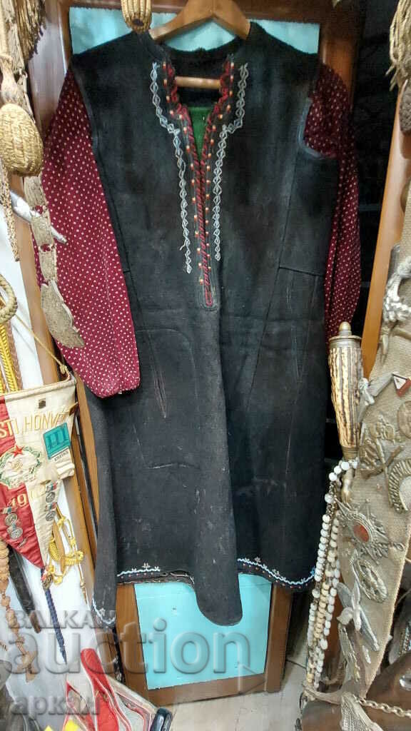 XIX century old Bulgarian costume, abba, beads