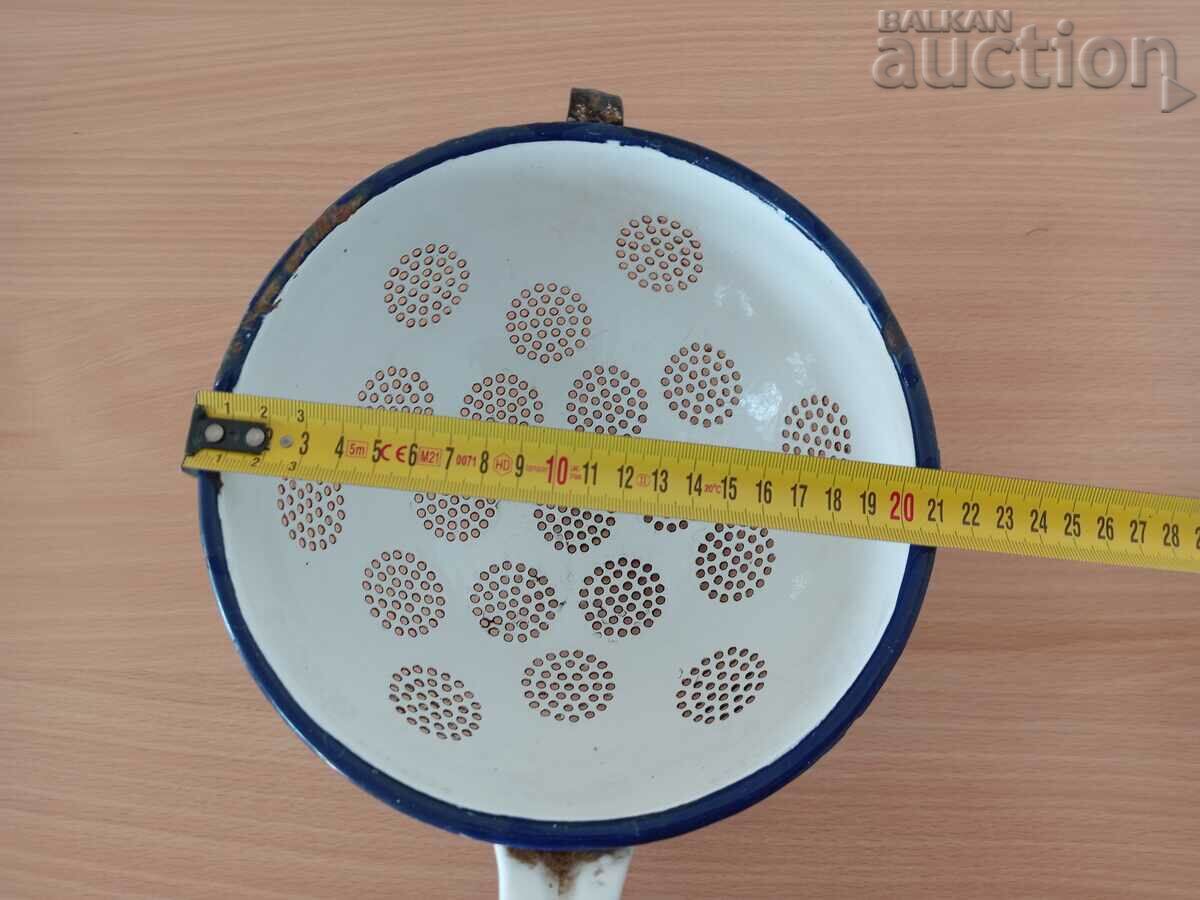 Old enamel colander, enamel dish - 7 Old enamel colander, enamel dish - 7
