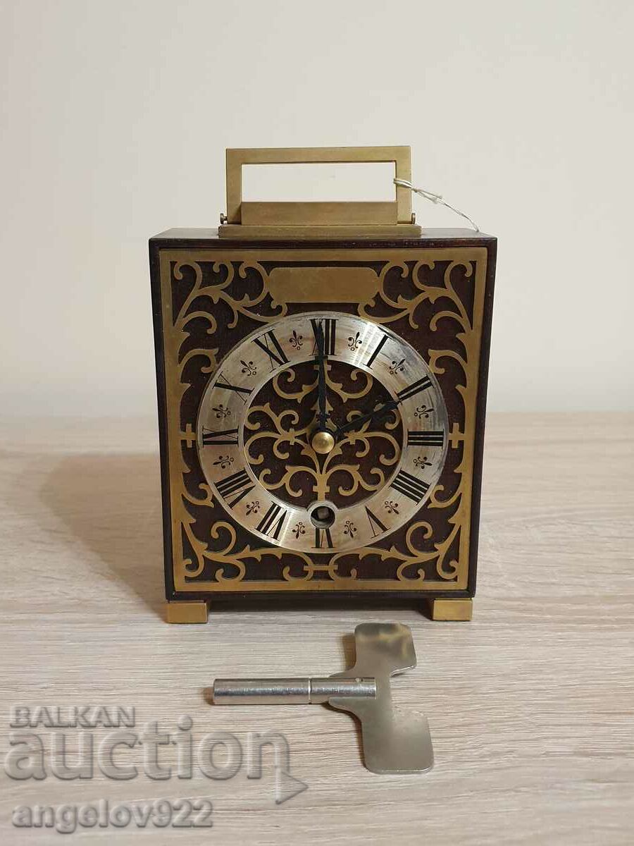 "Expensive" bronze desk clock WORKING