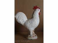 . BEGINNING 20TH CENTURY PURSE PLASTER FIGURE STATUETTE ROOSTER CASH