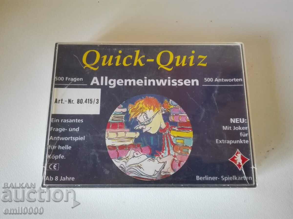 Educational German, children's game - Quick - Quiz.