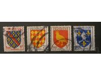 France 1954 Coats of Arms/Birds Stamp