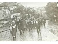 1937 VELIKO TARNOVO GORNA ORIAHOVITSA PHOTO PROPAGANDA SLOGAN