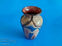 *$*Y*$* OLD SMALL VASE CERAMIC BULGARIA SUPER *$*Y*$*