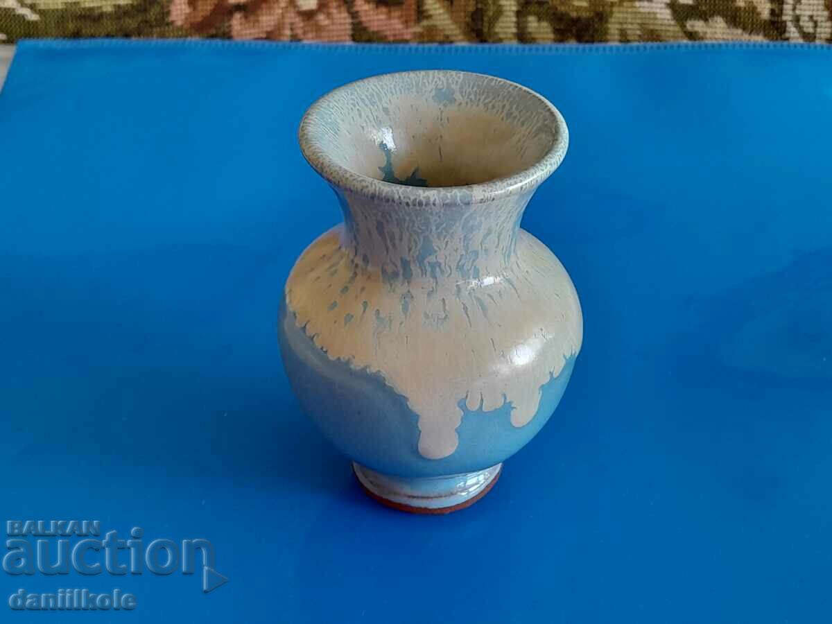 *$*Y*$* OLD SMALL VASE CERAMIC BULGARIA SUPER *$*Y*$*