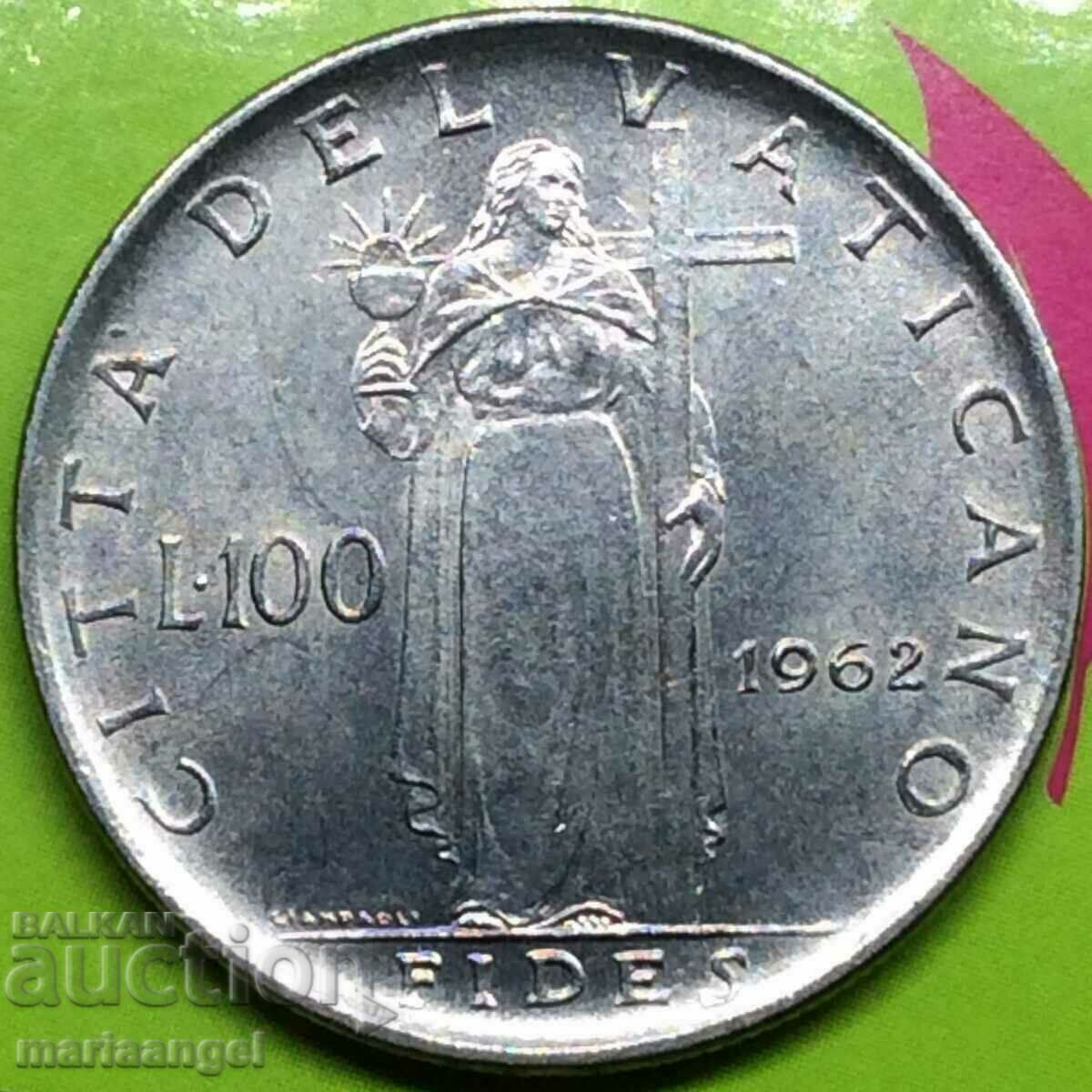 100 lire 1962 Vatican John XXIII