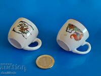 *$*Y*$* OLD SMALL CUPS PORCELAIN BULGARIA SUPER *$*Y*$*