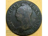 Franta 5 centimes 1796 Lan 5 BI - destul de rar