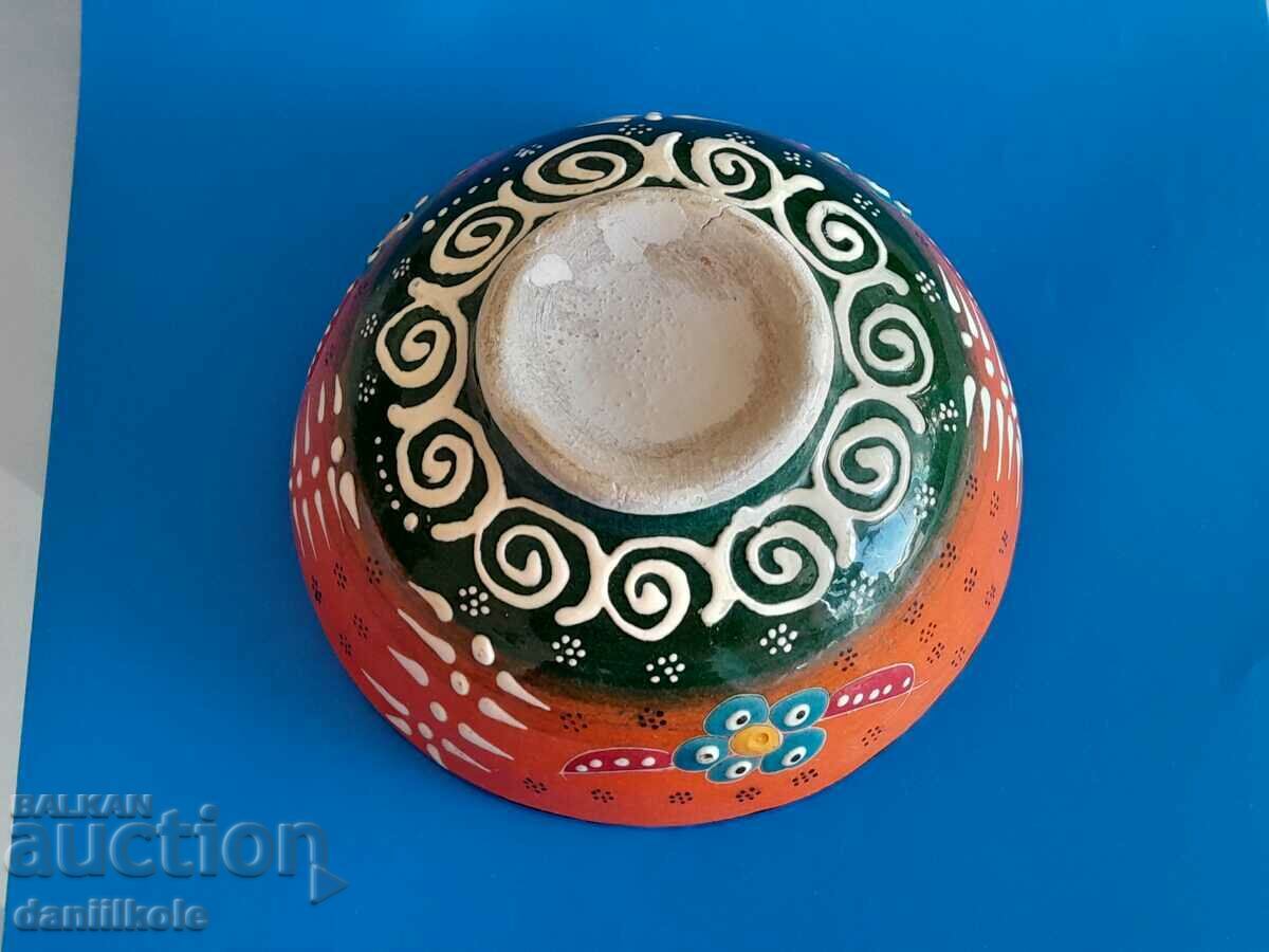 Auction *$*Y*$* OLD PAINTED BOWL CERAMIC BULGARIA SUPER *$*Y*$* Auction *$*Y*$* OLD PAINTED BOWL CERAMIC BULGARIA SUPER *$*Y*$*