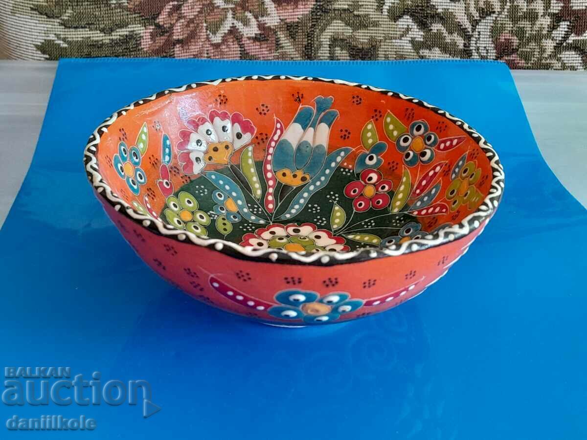 *$*Y*$* OLD PAINTED BOWL CERAMIC BULGARIA SUPER *$*Y*$* - 5 *$*Y*$* OLD PAINTED BOWL CERAMIC BULGARIA SUPER *$*Y*$* - 5