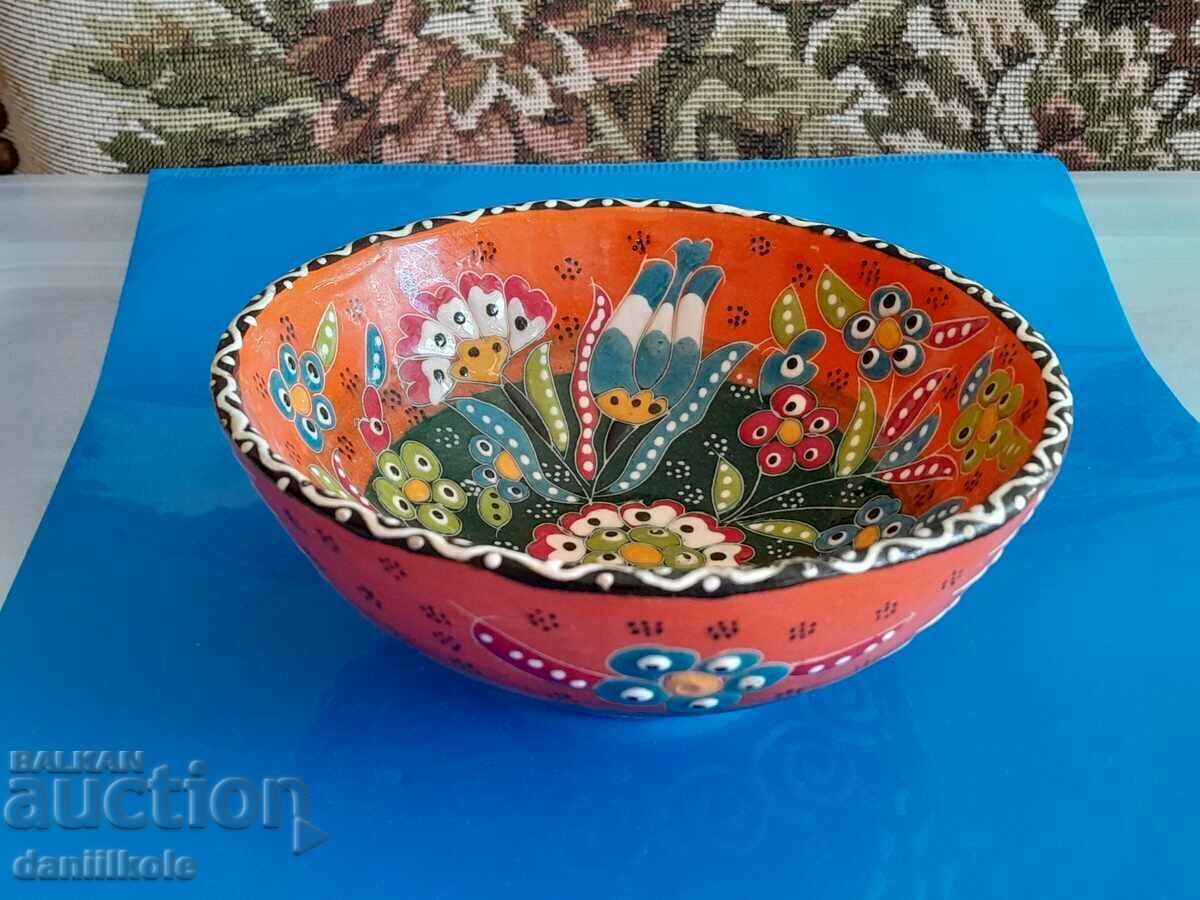 *$*Y*$* OLD PAINTED BOWL CERAMIC BULGARIA SUPER *$*Y*$* - 6 *$*Y*$* OLD PAINTED BOWL CERAMIC BULGARIA SUPER *$*Y*$* - 6