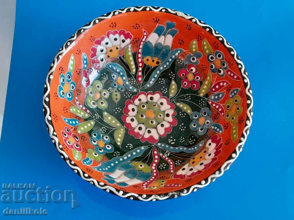 *$*Y*$* OLD PAINTED BOWL CERAMIC BULGARIA SUPER *$*Y*$* - 7 *$*Y*$* OLD PAINTED BOWL CERAMIC BULGARIA SUPER *$*Y*$* - 7
