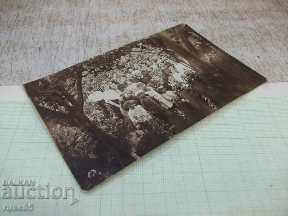 Delivery of Old photo of young people in the garden Delivery of Old photo of young people in the garden