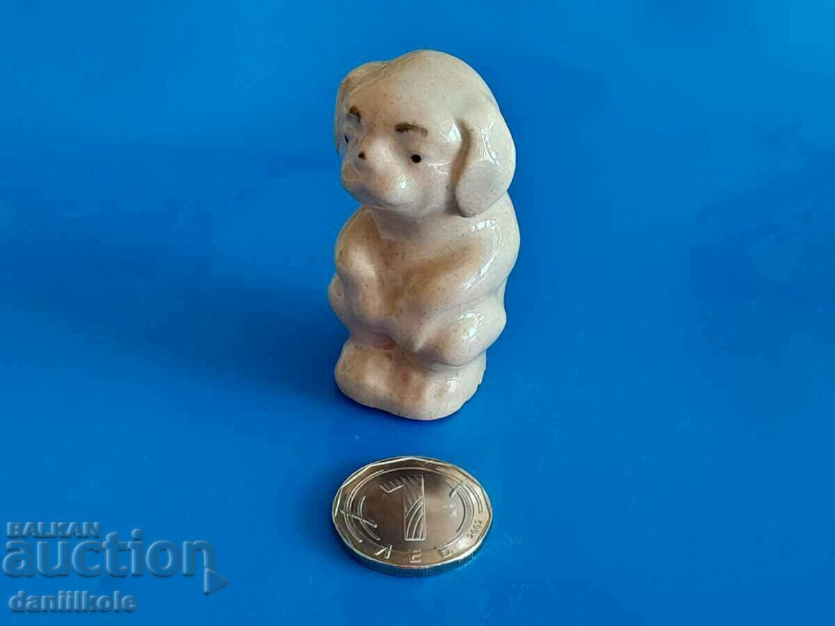 *$*Y*$* OLD FIGURE DOG PORCELAIN BULGARIA SUPER *$*Y*$* - 5