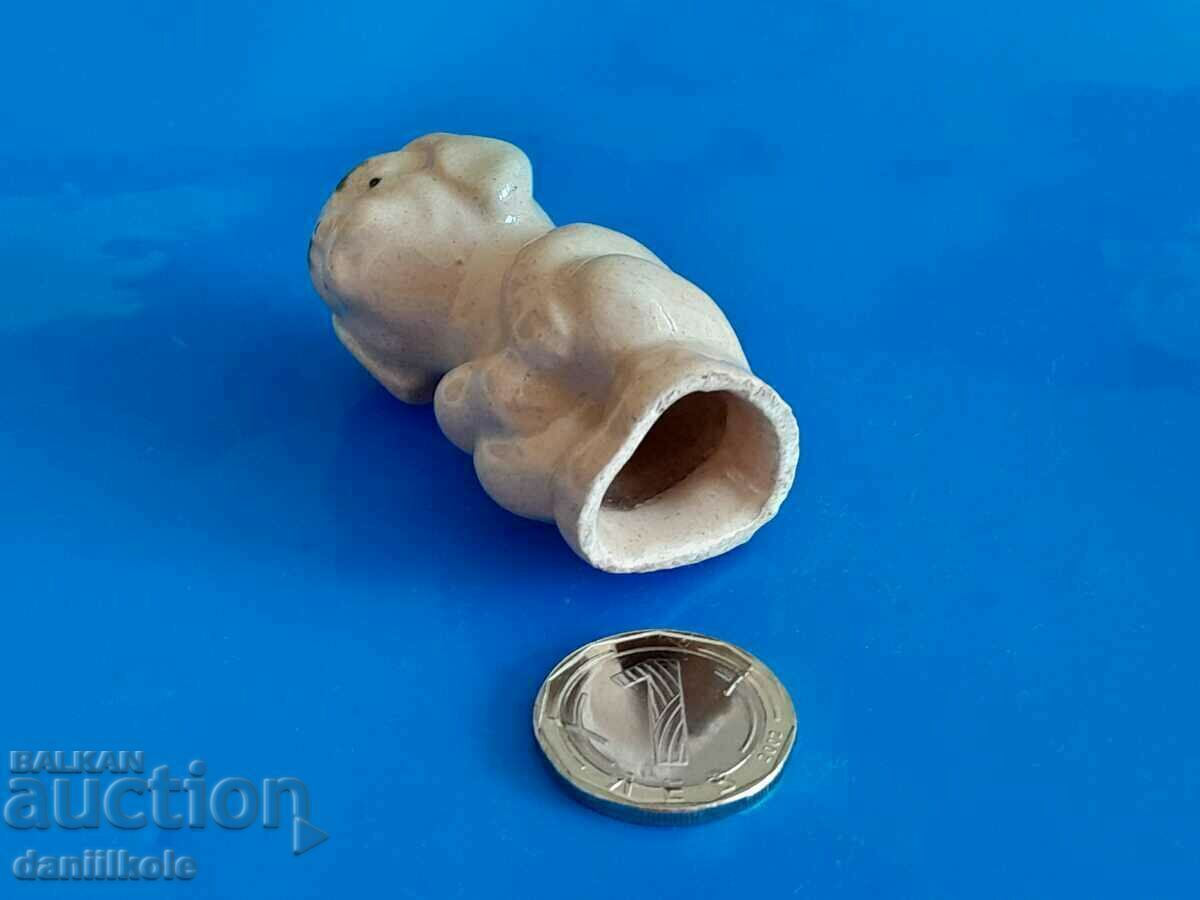 *$*Y*$* OLD FIGURE DOG PORCELAIN BULGARIA SUPER *$*Y*$* - 7