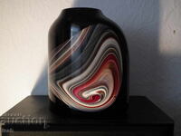 Colored glass vase by studio Lebed - black