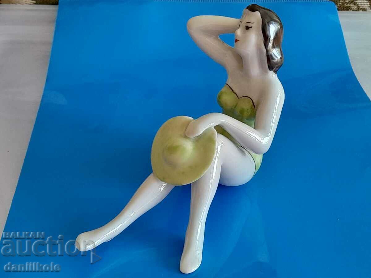 *$*Y*$* UNIQUE OLD FIGURE LADY WITH HAT BULGARIA *$*Y*$* *$*Y*$* UNIQUE OLD FIGURE LADY WITH HAT BULGARIA *$*Y*$*