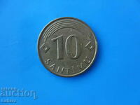 10 centimes 2008. Letonia