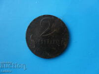 2 centimes 1922 Letonia