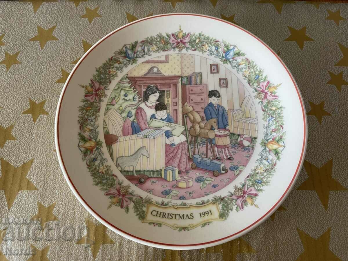 Χριστουγεννιάτικο πιάτο Wedgwood 1991