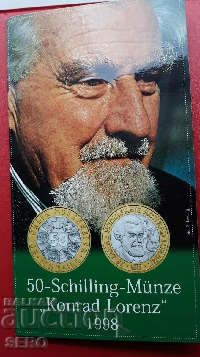 Austria-50 shillings 1998-Konrad Lorenz-zoologist and ornithologist