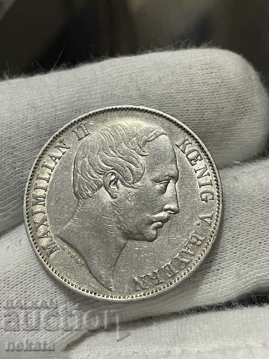 Bavaria 1 Vereenstaler, 1859, Silver