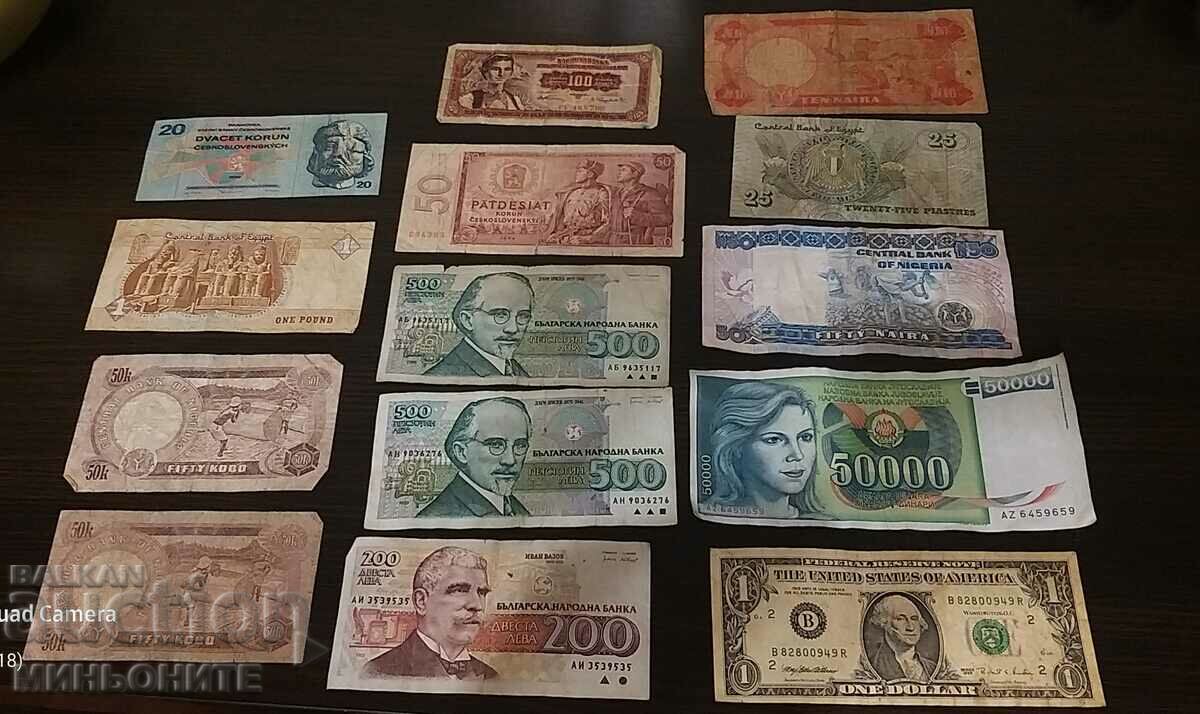 LOT de 14 bancnote din diferite țări