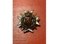 Royal Reserve Officers' Union badge on pin with number