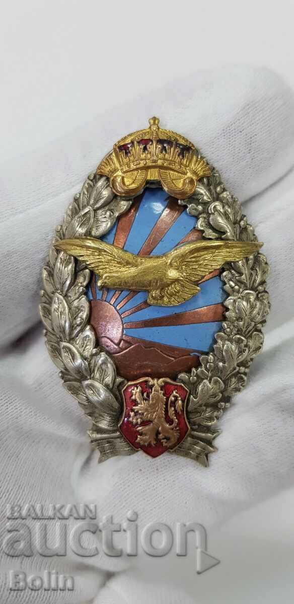 Insigna Rară de Pilot Militar Regal - Boris III - Al Doilea Război Mondial