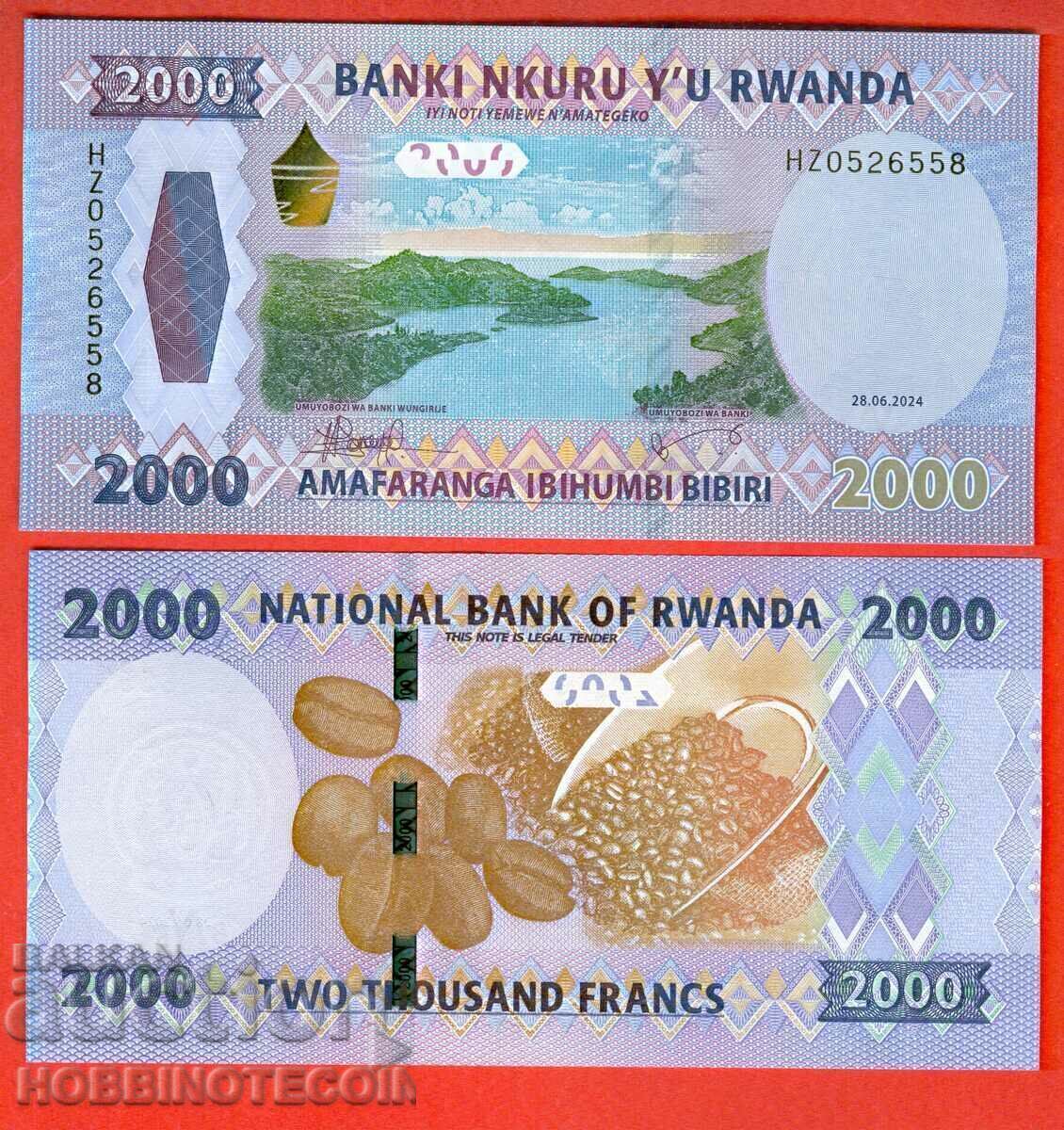 RWANDA RWANDA 2000 2000 Franc issue - issue 2024 NEW UNC