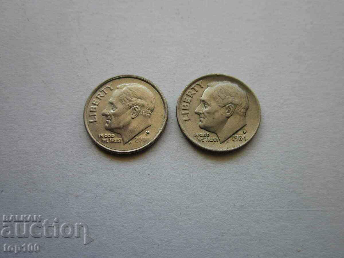 Licitație LOT DE MONEDE 1 DIME 1984. BZC!!! Licitație LOT DE MONEDE 1 DIME 1984. BZC!!!