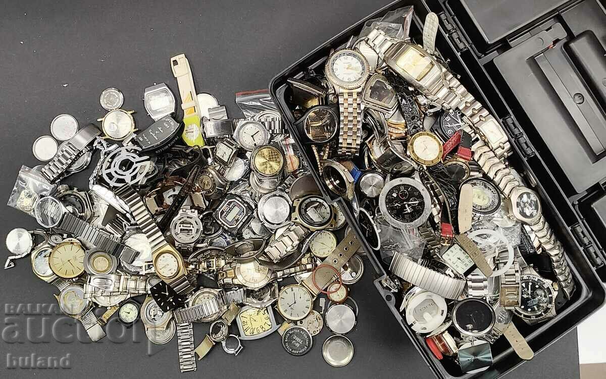 Very Large LOT Watch Parts Chains Cases