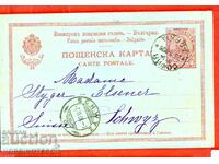 ПЪТУВАЛА КАРТИЧКА 10 Ст Фердинанд София Швейцария 1908