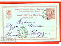 TRAVELED CARD 10 St Ferdinand Sofia Switzerland 1908