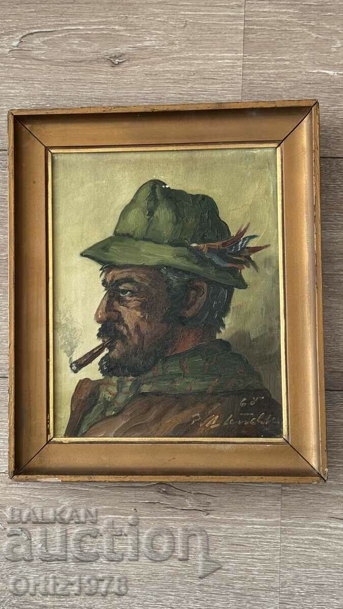 Auction  Old painting, 1968 - oil on canvas, signed.