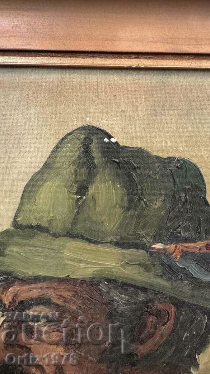 Old painting, 1968 - oil on canvas, signed. - 5