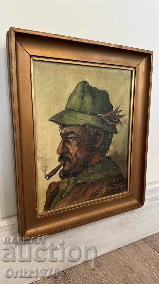 Old painting, 1968 - oil on canvas, signed. - 7