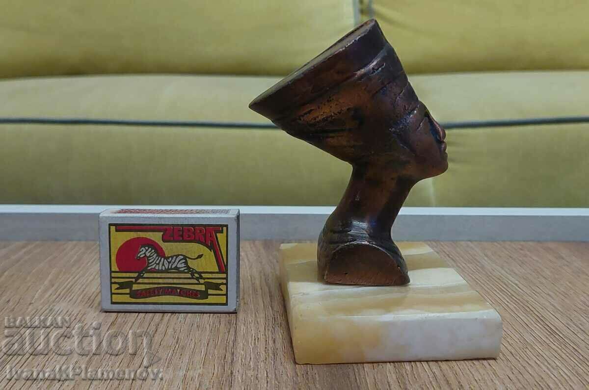 Figurină Egipt metal pe marmură pentru colecționari - 5