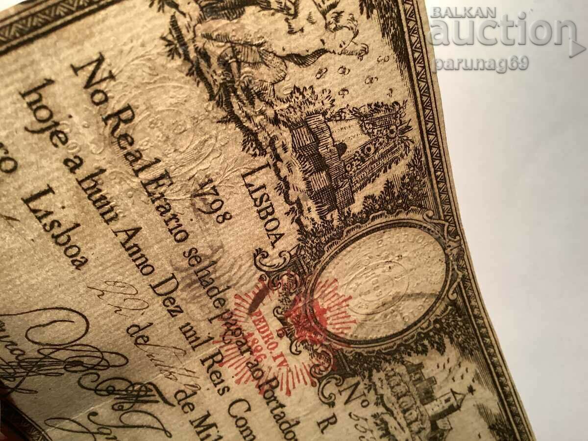 Delivery of Portugal 10000 reis 1826 year R 28 Delivery of Portugal 10000 reis 1826 year R 28