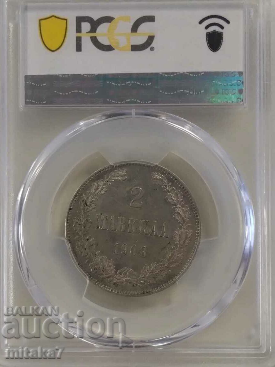 2 μάρκες 1908, Φινλανδία με τιμή € 122.00 | 238.61 BGN 2 μάρκες 1908, Φινλανδία με τιμή € 122.00 | 238.61 BGN
