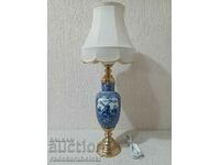 A beautiful large antique porcelain lamp