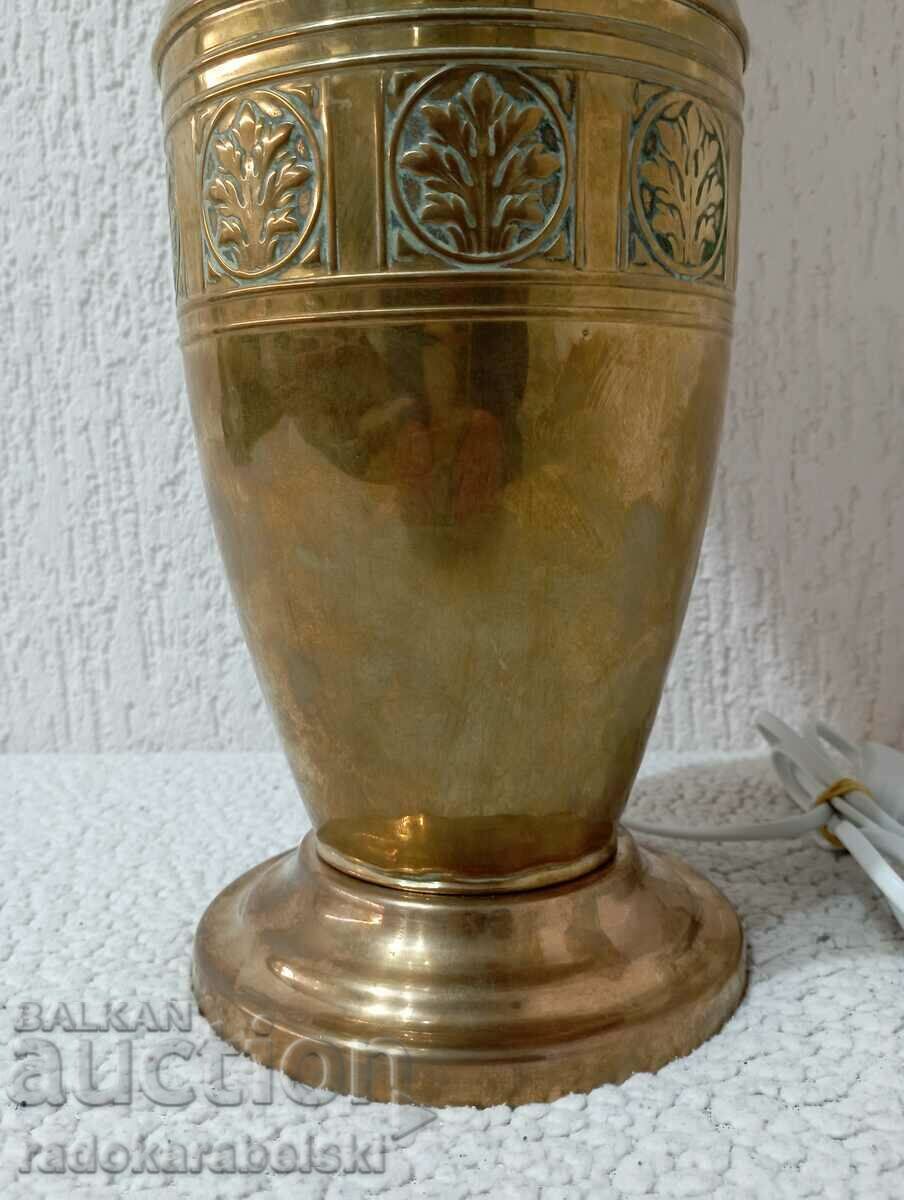 Δημοπρασία Σετ δύο πολύ μεγάλων αντικέ ορειχάλκινα φωτιστικά - φωτιστικό