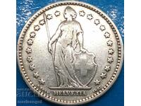 2 Francs Switzerland 1911 Helvetia Silver