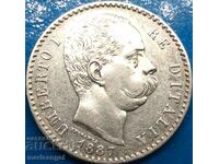 2 Lire 1887 Italia Umberto I Argint